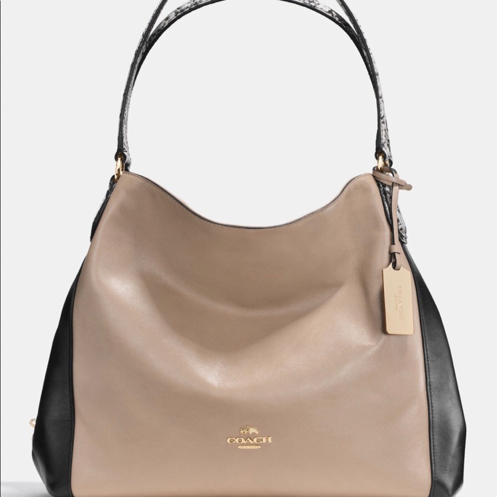 Coach leather Edie 31 color-blocked shoulder bag